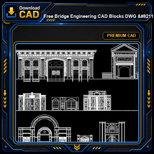Free Bridge Engineering CAD Blocks DWG - Span Deck Abutment Details | Free Download