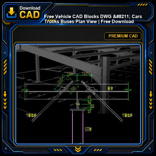 Free Vehicle CAD Blocks DWG - Cars Trucks Buses Plan View | Free Download