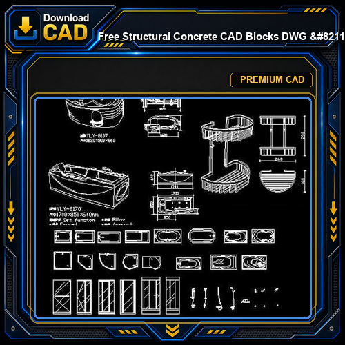 Free Structural Concrete CAD Blocks DWG - Reinforcement Slab Beam Column | Free Download
