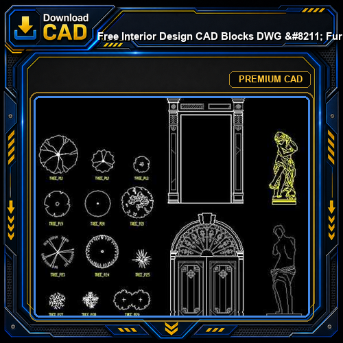 Free Interior Design CAD Blocks DWG - Furniture Decor Complete Library | Free Download