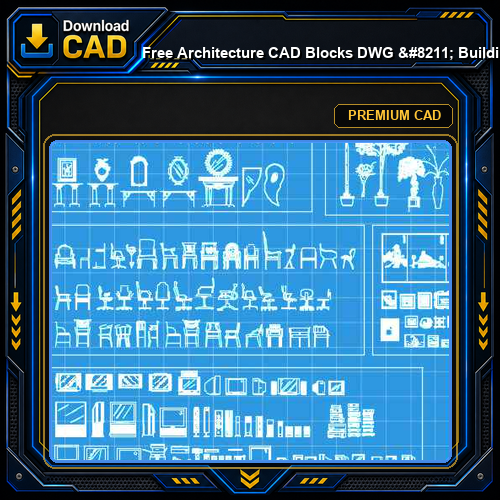 Free Architecture CAD Blocks DWG - Building Elements Complete Set | Free Download