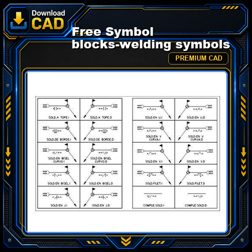 Free Symbol blocks-welding symbols