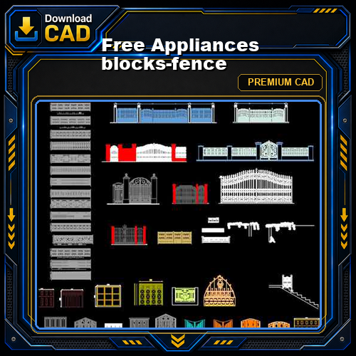Free Appliances blocks-fence